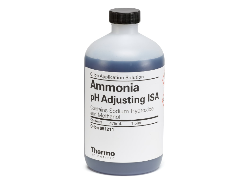 Ammonia ISA with pH-indicating blue dye